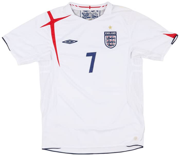 2005-07 England Home Shirt Beckham #7 - 6/10 - (M)