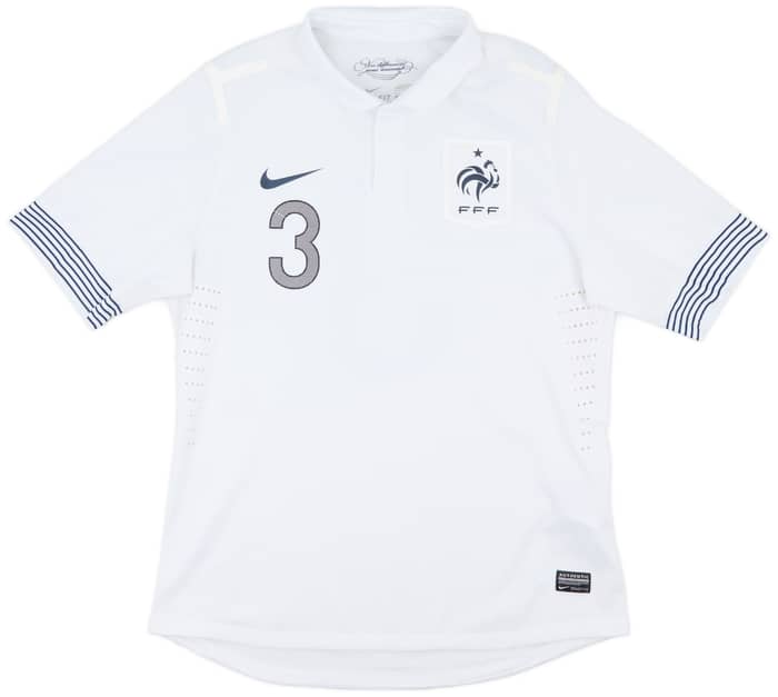 2012-13 France Authentic Away Shirt Evra #3 - 5/10 - (L)