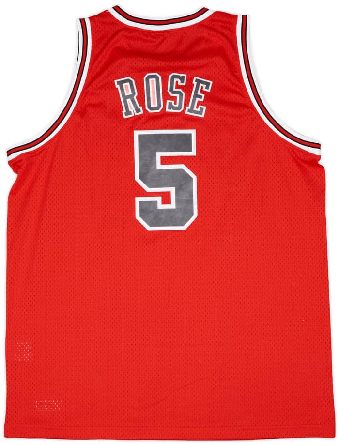 2002-03 Chicago Bulls Rose #5 Nike Swingman Throwback Away Jersey - 7/10 - (XXL)