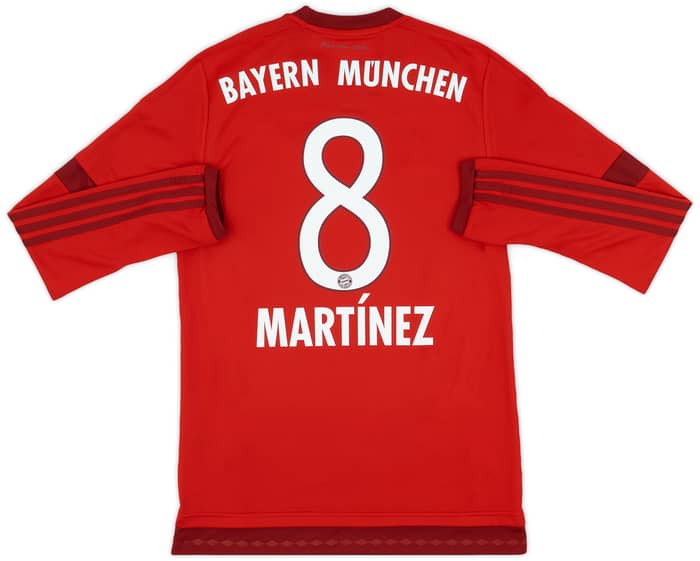 2015-16 Bayern Munich Home L/S Shirt Martinez #8 - 8/10 - (S)