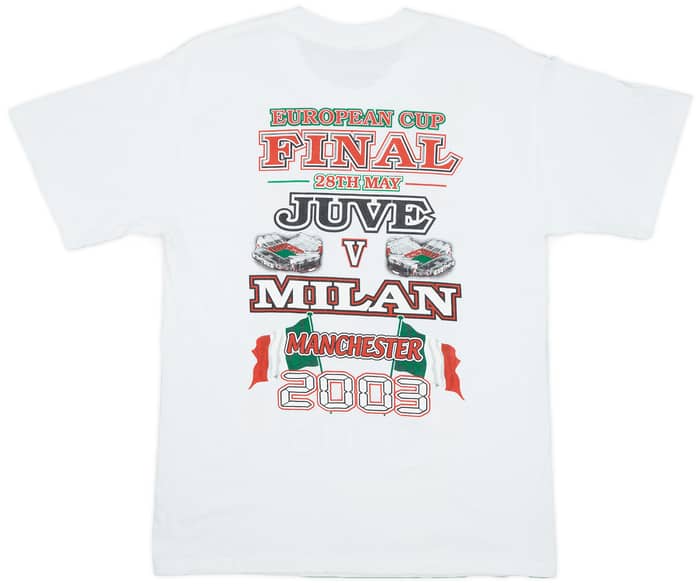 2003 Juventus v AC Milan Champions League Final Graphic Tee - 6/10 - (M)