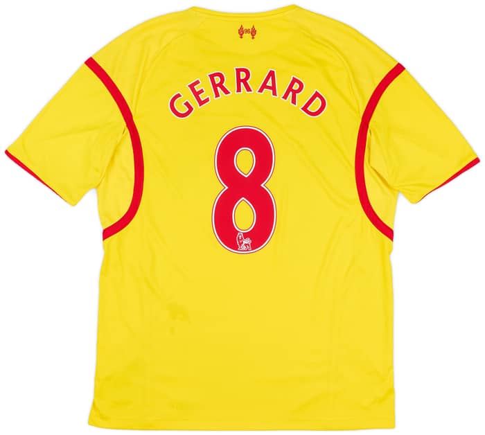 2014-15 Liverpool Away Shirt Gerrard #8 - 5/10 - (L)