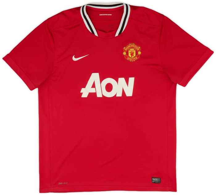 2011-12 Manchester United Home Shirt J.S. Park #13 - 6/10 - (XL)