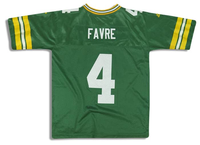 1997-00 Green Bay Packers Favre #4 adidas Jersey (Home) Y
