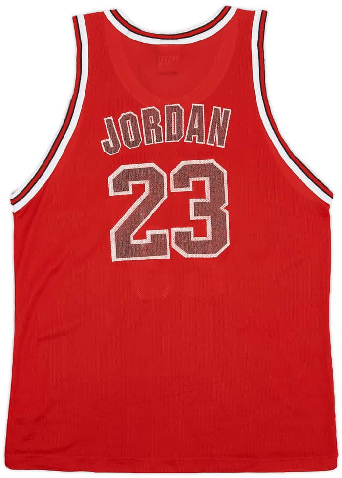 1995-98 Chicago Bulls Jordan #23 Champion Away Jersey - 5/10 - (XL.Boys)