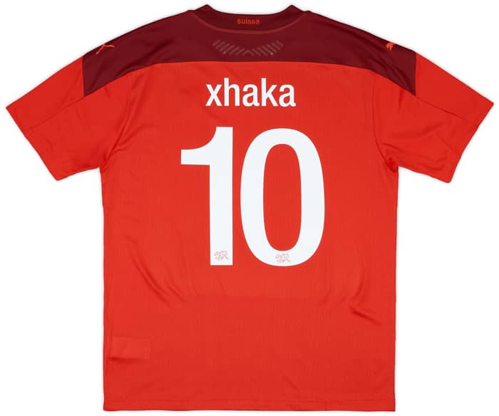 2020-21 Switzerland Player Issue Home Shirt Xhaka #10