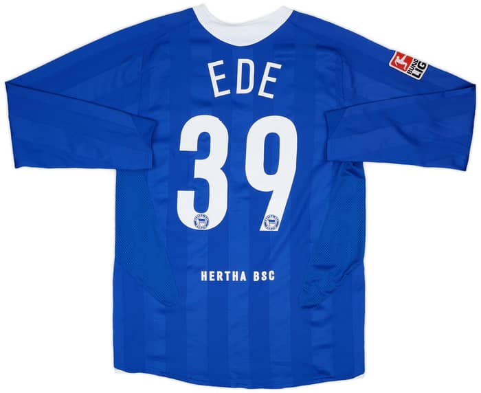 2006-07 Hertha Berlin Player Issue Squad Signed Away L/S Shirt Ede #39