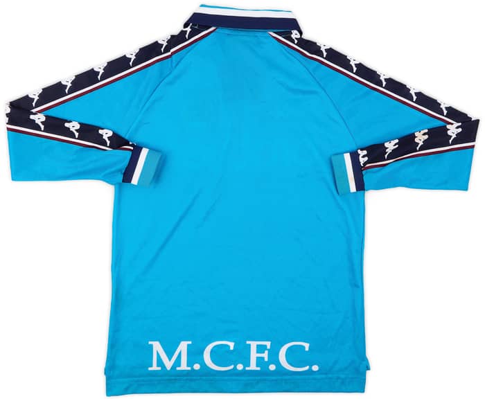 1997-99 Manchester City Home L/S Shirt - 9/10 - (XL.Boys)