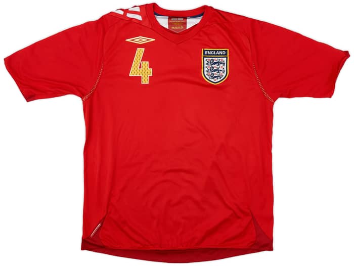 2006-08 England Away Shirt Gerrard #4 - 4/10 - (L)