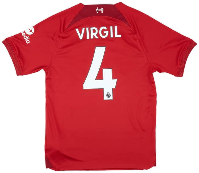 2022-23 Liverpool Home Shirt Virgil #4 - 9/10 - (S)