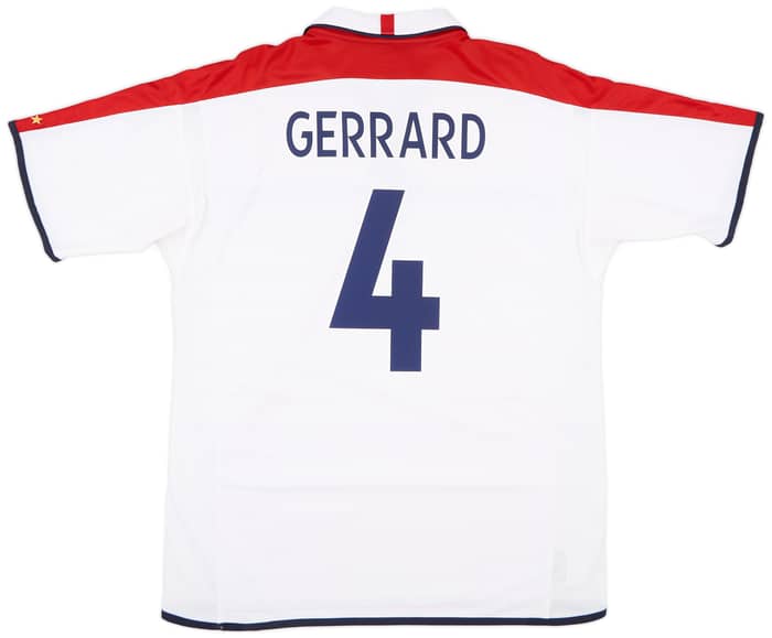 2003-05 England Home Shirt Gerrard #4 - 6/10 - (XL)