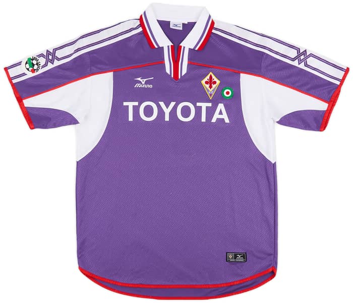 2001-02 Fiorentina Match Issue Home Shirt Di Livio #7