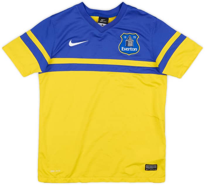 2013-14 Everton Away Shirt Baines #3 - 6/10 - (M.Boys)
