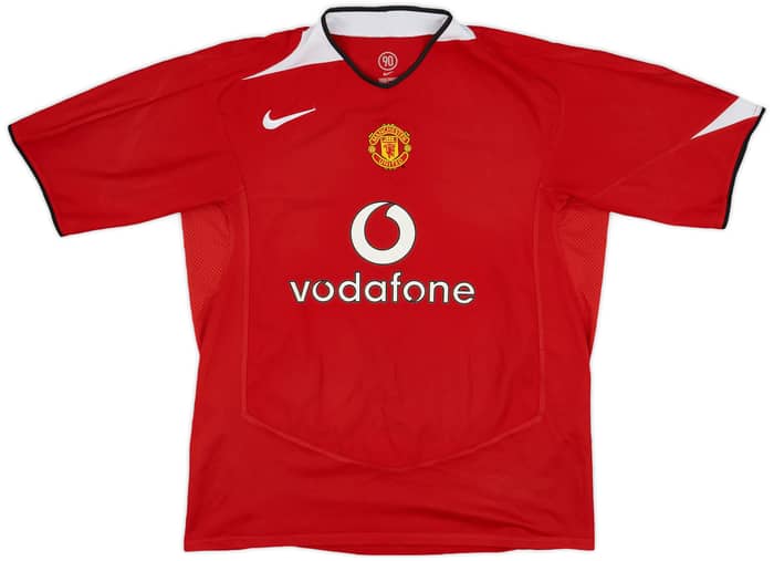 2004-06 Manchester United Home Shirt Smith #14 - 7/10 - (XL)