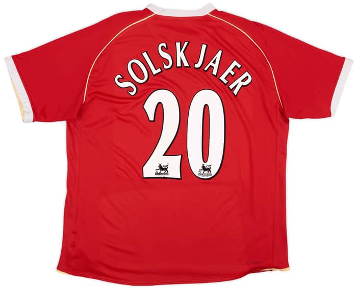 2006-07 Manchester United Home Shirt Solskjaer #20 - 5/10 - (XL)