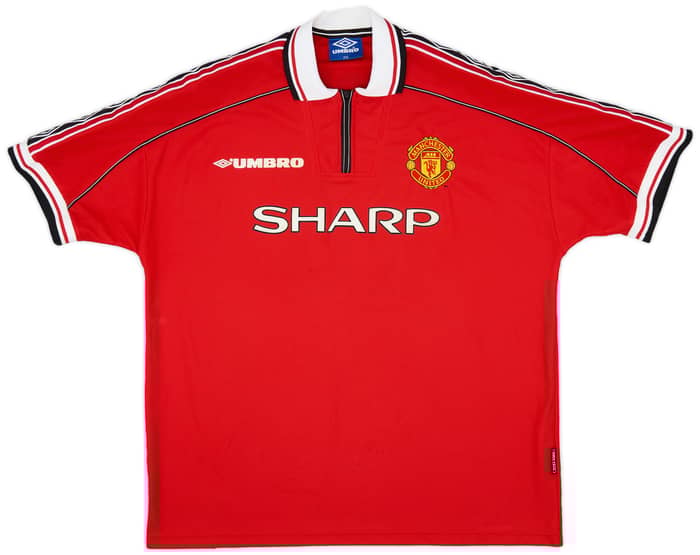 1998-00 Manchester United Home Shirt Scholes #18 - 6/10 - (XXL)