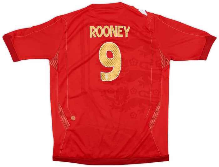2006-08 England Away Shirt Rooney #9 - 7/10 - (XL.Boys)