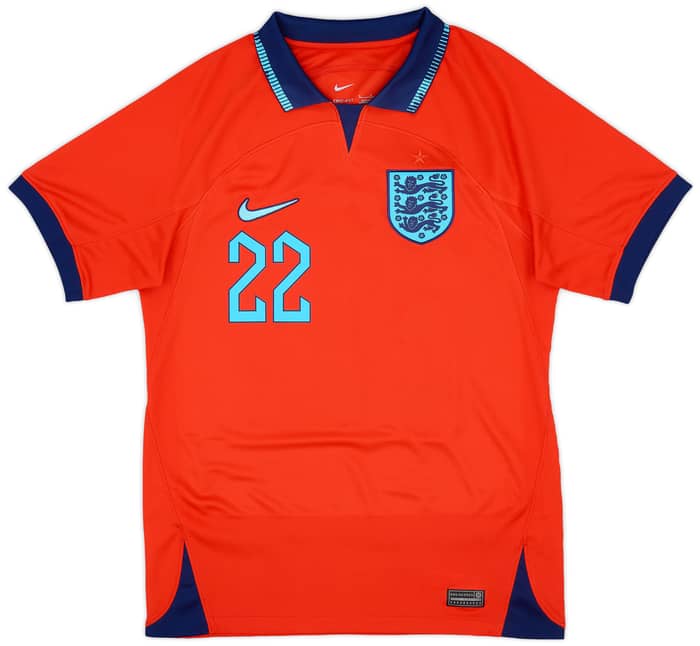 2022-23 England Away Shirt Bellingham #22 - 7/10 - (S)
