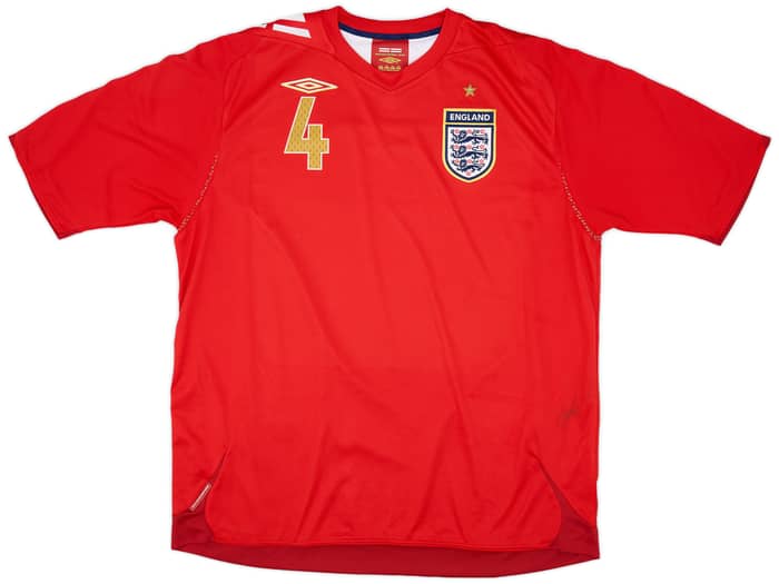 2006-08 England Away Shirt Gerrard #4 - 6/10 - (XXL)