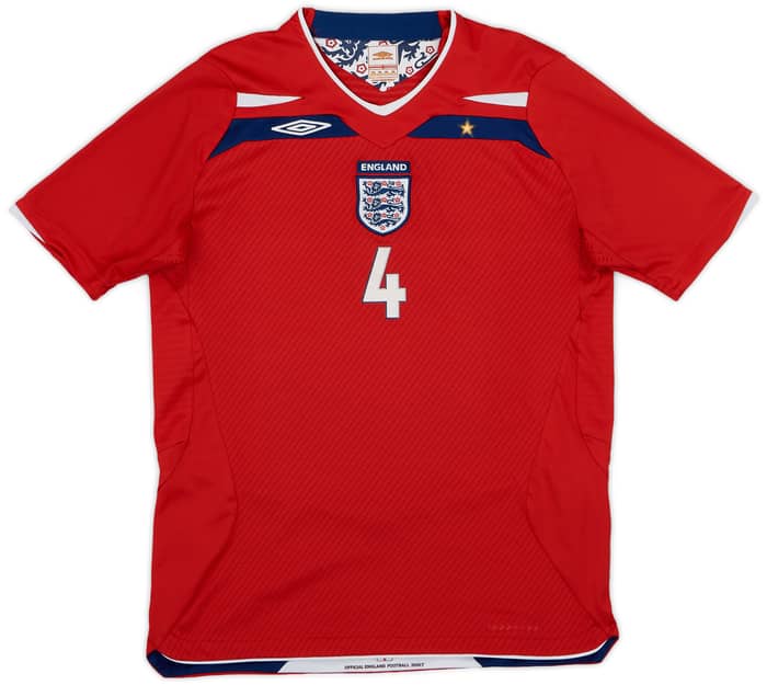 2008-10 England Away Shirt Gerrard #4 - 7/10 - (XL.Boys)