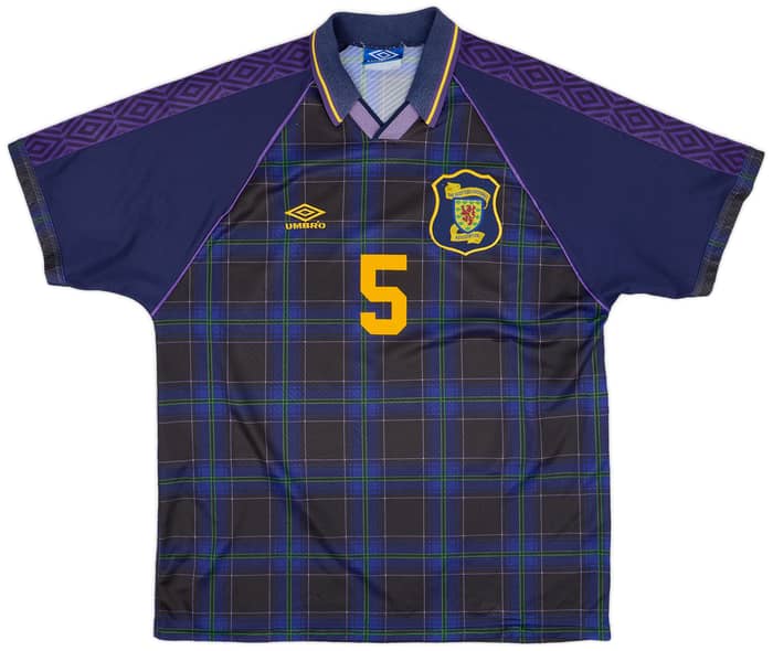 1994-96 Scotland Home Shirt Hendry #5 - 9/10 - (XL)