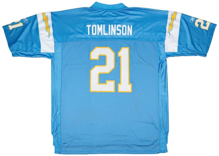 2002-04 San Diego Chargers Tomlinson #21 Reebok On Field Alternate Jersey - 7/10 - (XXL)