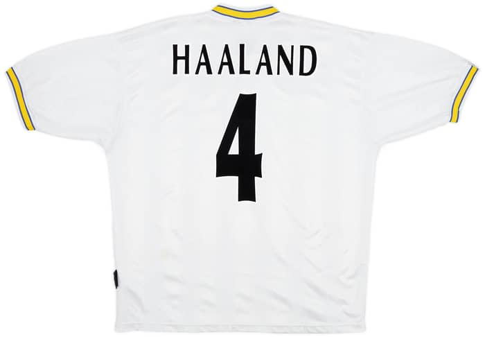 1996-98 Leeds United Home Shirt Haaland #4 - 5/10 - (L)