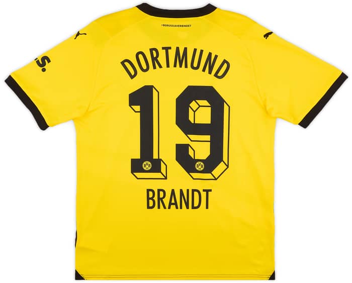 2023-24 Borussia Dortmund Home Shirt Brandt #19