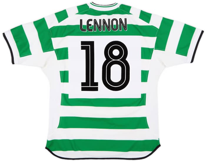 2001-03 Celtic Home Shirt Lennon #18 - 9/10 - (L)