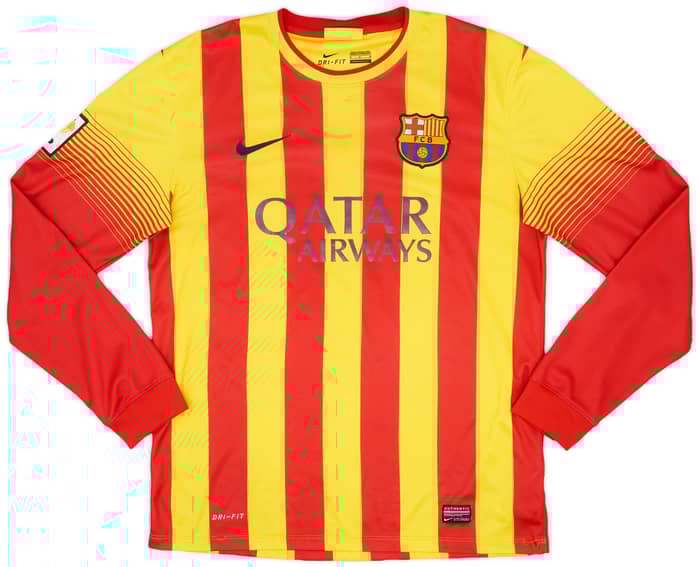 2013-15 Barcelona Away L/S Shirt Messi #10 - 7/10 - (M)
