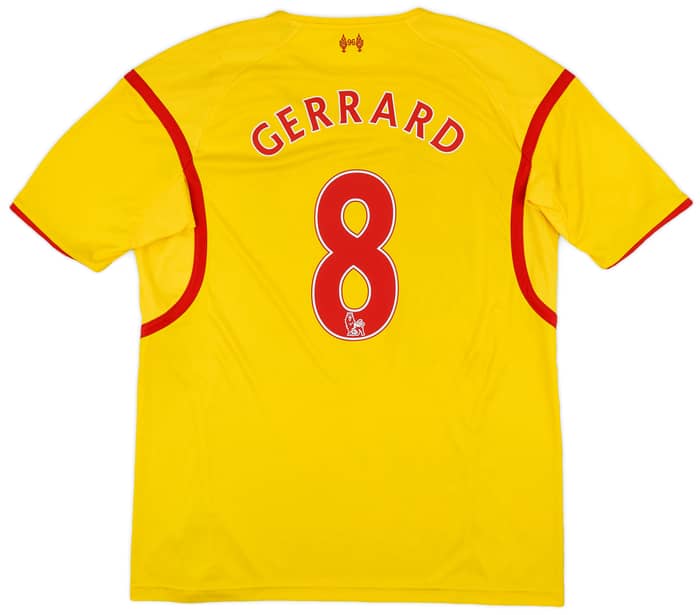 2014-15 Liverpool Away Shirt Gerrard #8 - 7/10 - (XL)