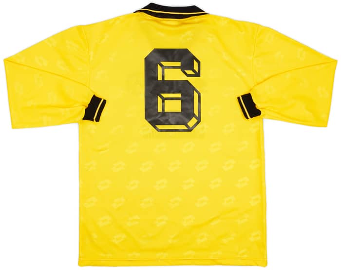 1992-93 Udinese Match Worn Away L/S Shirt #6 (Mandorlini)