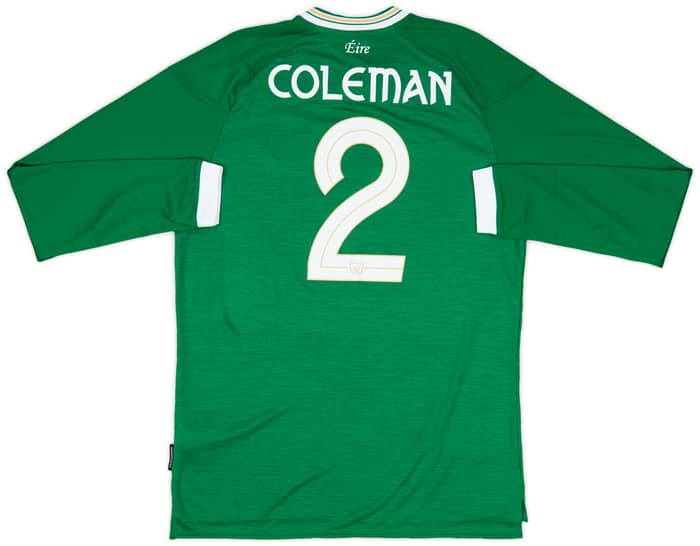2011 Ireland Home L/S Shirt Coleman #2 (L)