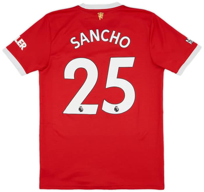 2021-22 Manchester United Home Shirt Sancho #25 - 7/10 - (M)