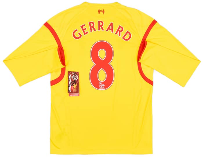 2014-15 Liverpool Away L/S Shirt Gerrard #8 (S)