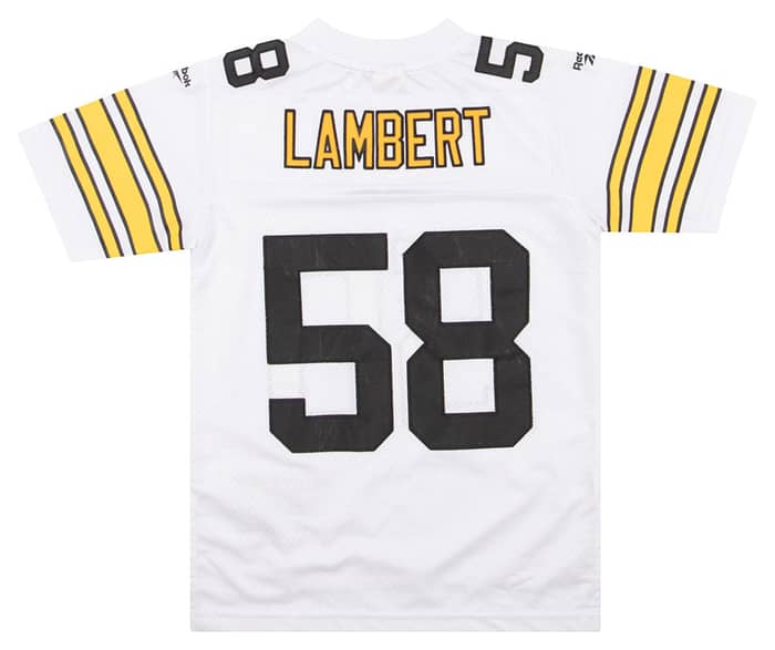 1976 Pittsburgh Steelers Lambert #58 Reebok Throwback Jersey (Away) Y