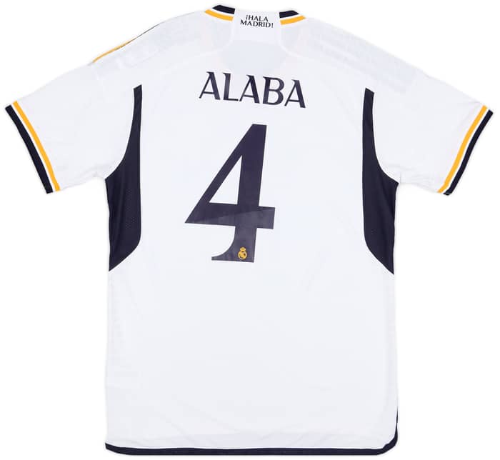 2023-24 Real Madrid Authentic Home Shirt Alaba #4 - 7/10 -  (L)