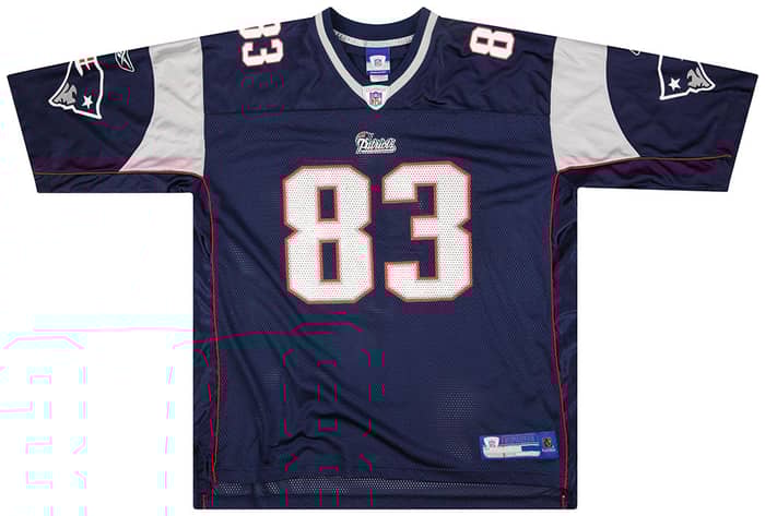 2005 New England Patriots Branch #83 Reebok On Field Jersey (Home) XXL