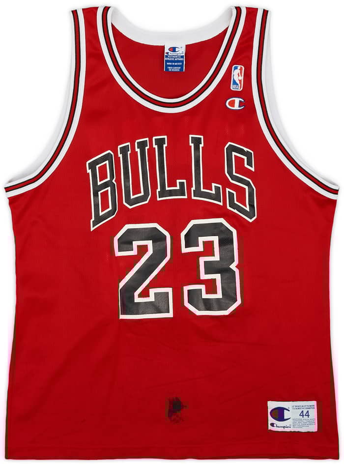 1995-98 Chicago Bulls Jordan #23 Champion Away Jersey - 6/10 - (L)
