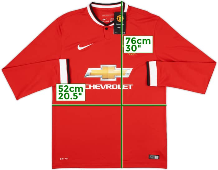 2014-15 Manchester United Home L/S Shirt Rooney #10 (M)