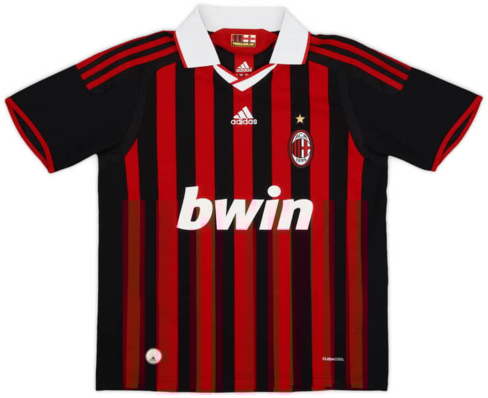 2009-10 AC Milan Home Shirt Huntelaar #11 - 6/10 - (M.Boys)