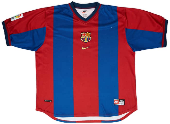 1998-00 Barcelona Home Shirt Rivaldo #11 - 7/10 - (XXL)
