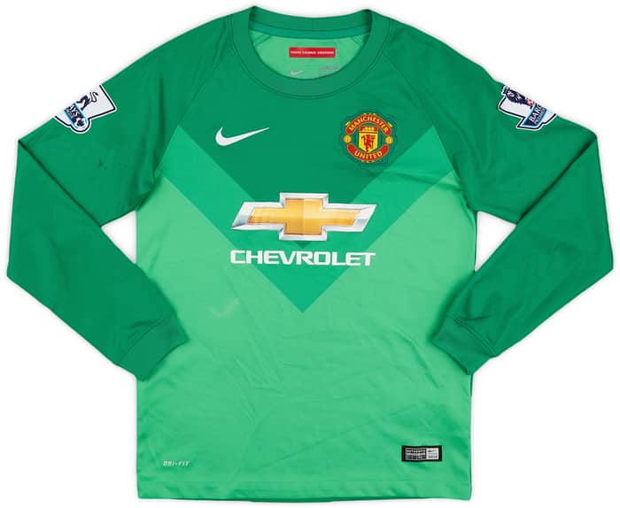 2014-15 Manchester United GK Shirt De Gea #1 - 7/10 - (M.Boys)