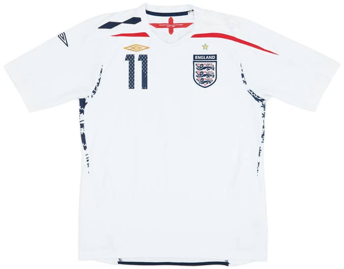 2007-09 England Home Shirt J.Cole #11 - 9/10 - (L)