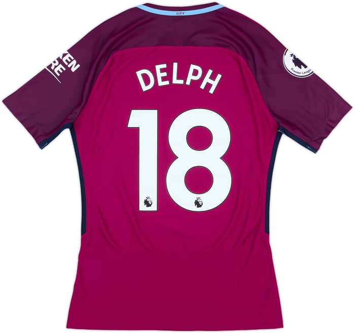 2017-18 Manchester City Match Issue Away Shirt Delph #18