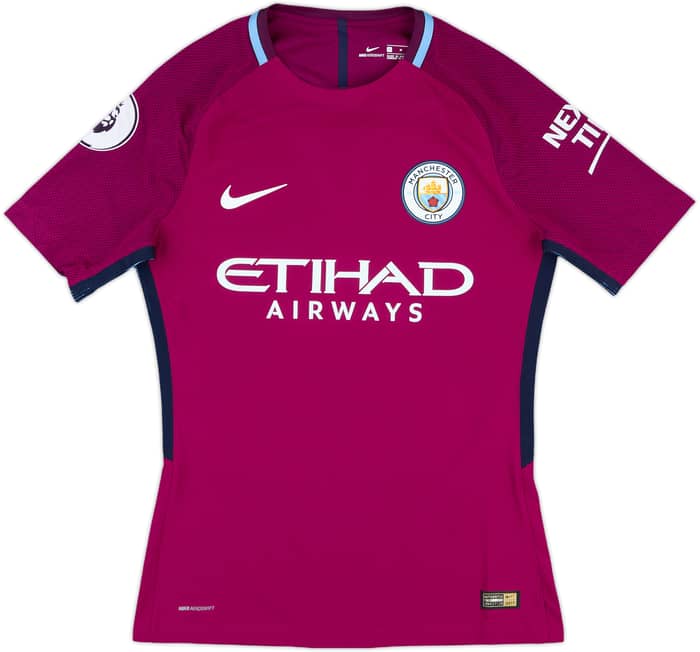 2017-18 Manchester City Match Issue Away Shirt Delph #18