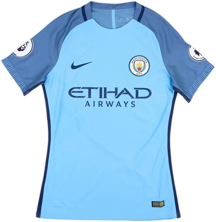 2016-17 Manchester City Match Issue Home Shirt Fernando.R #6