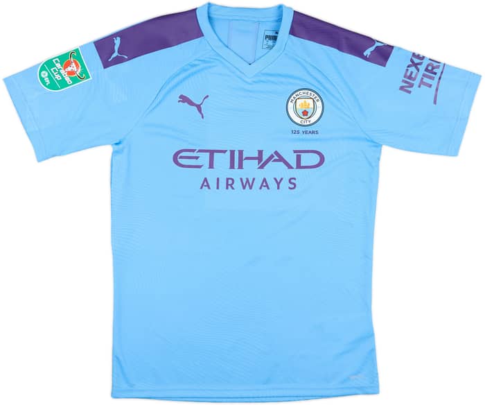2019-20 Manchester City Match Issue Carabao Cup Home Shirt Fernandinho #25