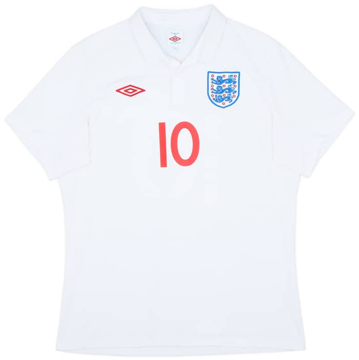 2009-10 England Home Shirt Rooney #10 - 7/10 - (L)