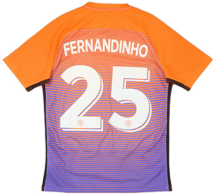 2016-17 Manchester City Authentic Third Shirt Fernandinho #25 - 8/10 - (M)